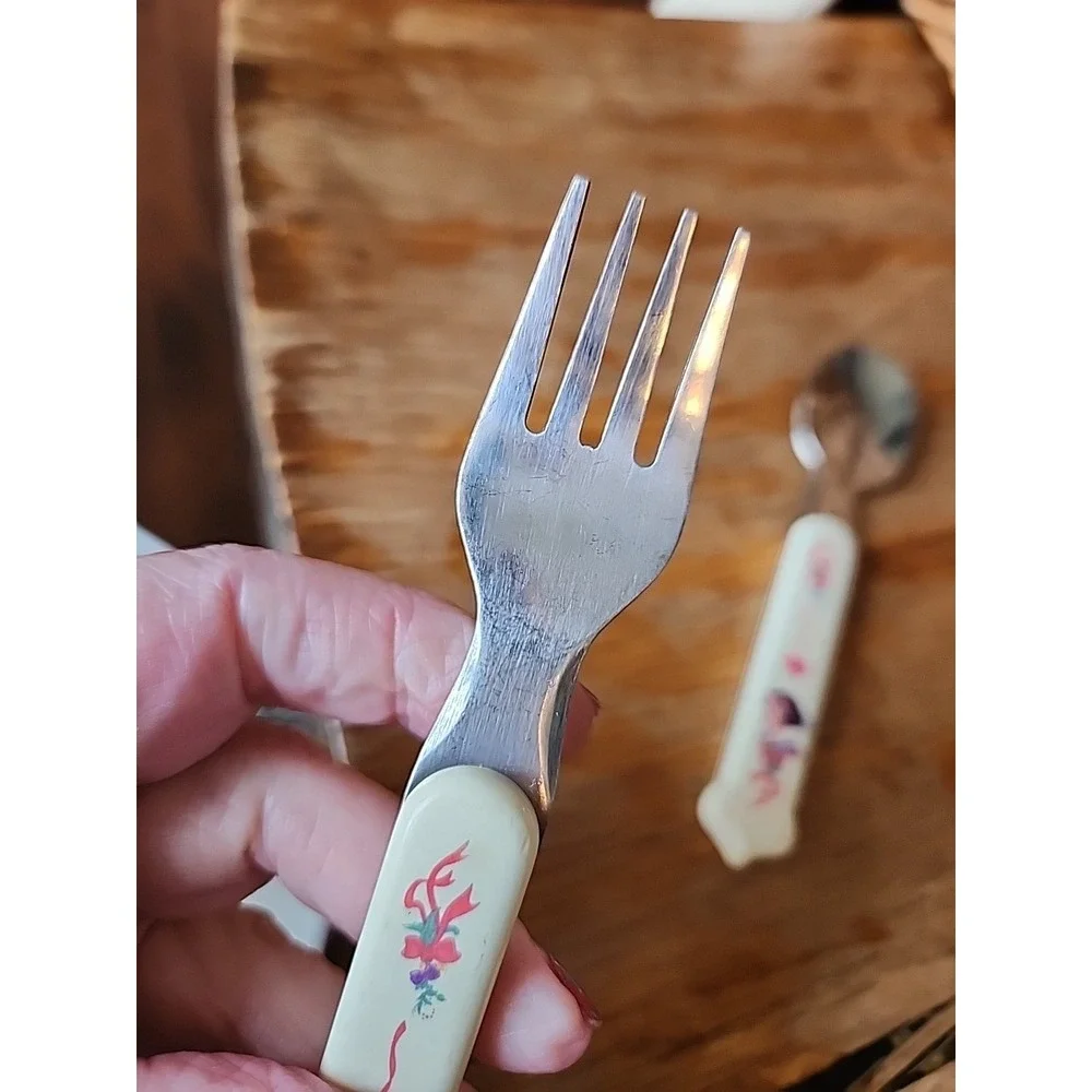 Vintage Walt‎ Disney Snow White SELANDIA Child Fork And Spoon Set Of 2 CA 91355